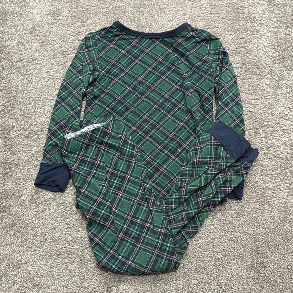Sweet Bamboo Green Plaid Pajama Set